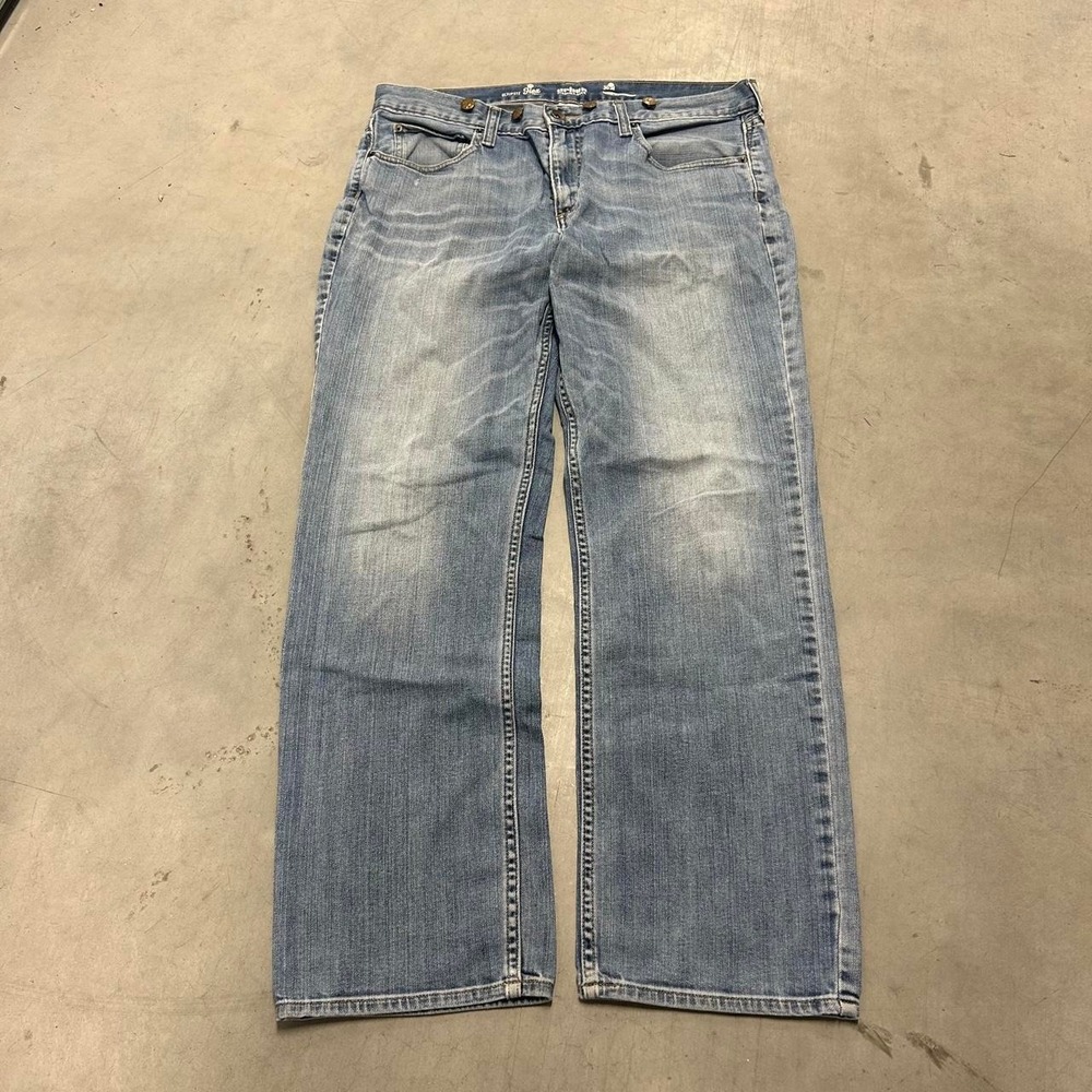 Y2K Urban Pipeline Dark Wash Grunge Style Relaxed Fit Jeans